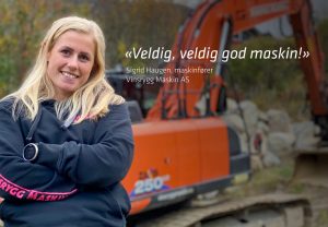 Vinsrygg maskin as, Sigrid Haugen - HitachiZX250-6