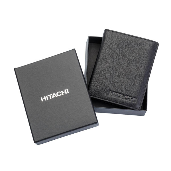 Hitachi lommebok i skinn