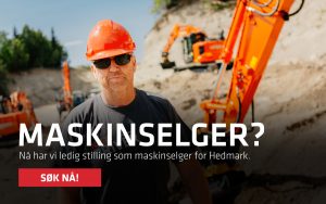 Vi søker maskinselger på Hedmark