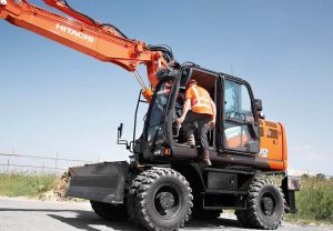 Nærbilde av Hitachi Hjulgraver ZX150W serie 7