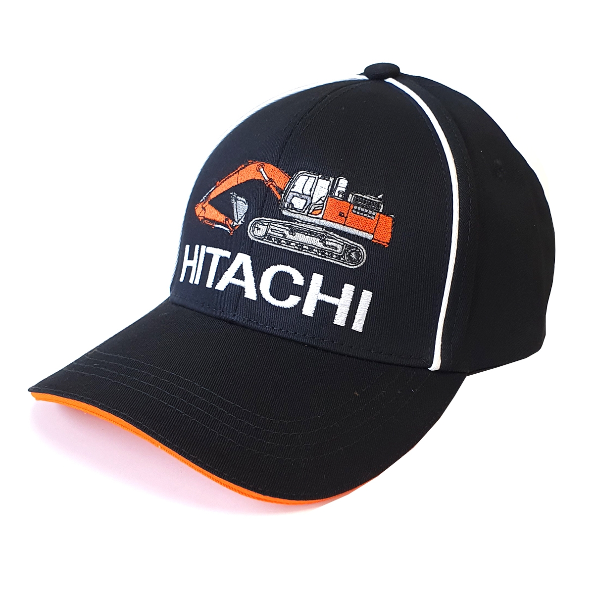 Hitachi caps med gravemaskin