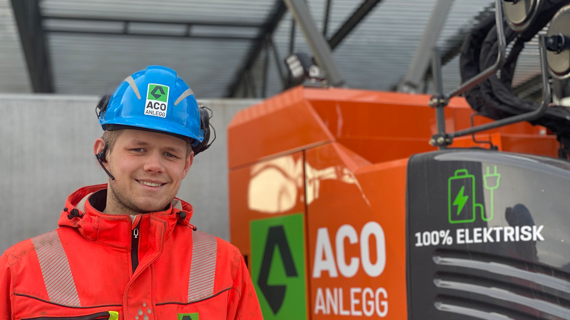 Maskinfører Tor Gunnar – kjører elektrisk ZE85 hos Aco Anlegg AS