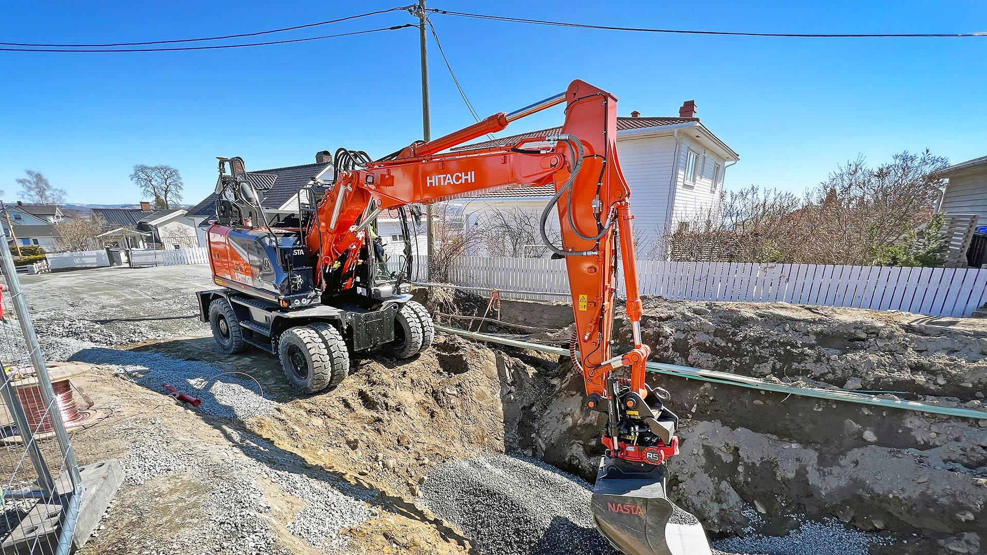 Hitachi hjulmaskin hos Håkon Ulvesveen AS