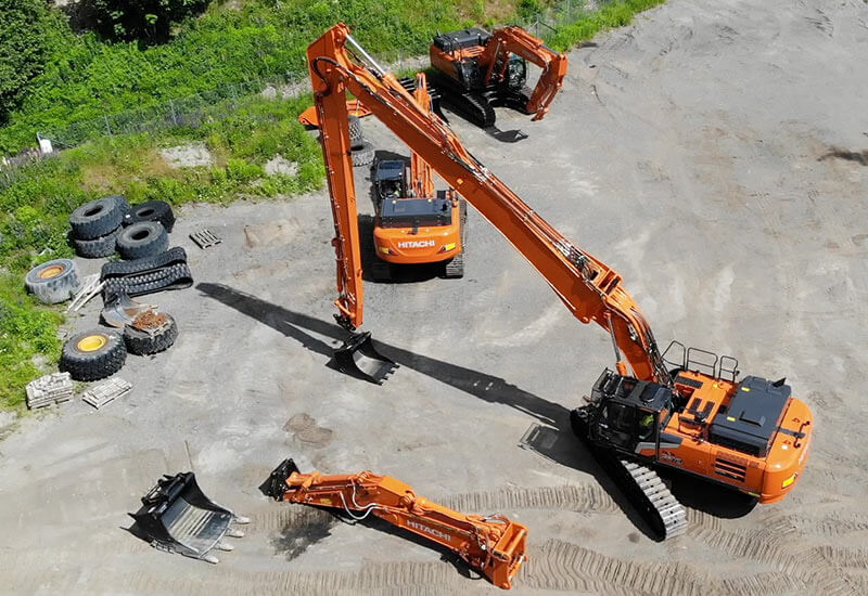 Spesialmaskin fra Nasta - Hitachi superlang-front